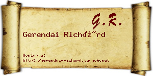 Gerendai Richárd névjegykártya