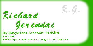 richard gerendai business card